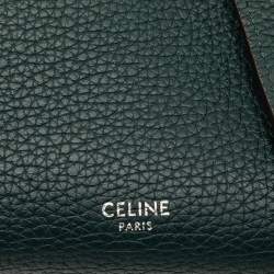 مملوكة مسبقًا حقيبة سيلين بيج جلد عجل محبب صغيرة خضراء