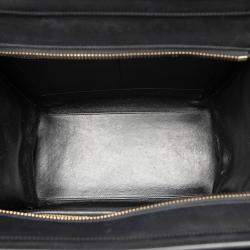 Pre Owned Celine Black Micro Tweed Luggage Tote