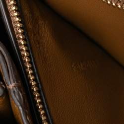 Pre Owned حقيبة سيليين كلاسيك بوكس بني جلد العجل متوسطة الحجم