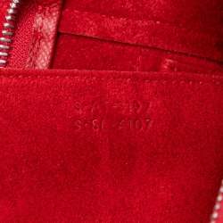 Pre Owned حقيبة سيلين بيلت جلد عجل محبب أحمر ميكرو