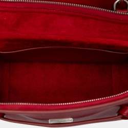 Pre Owned حقيبة سيلين بيلت جلد عجل محبب أحمر ميكرو
