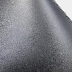 Pre Owned Celine Classic Box Shoulder Black Leather Size Medium