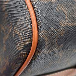 Pre Owned حقيبة سفر سيلين تريومف بيدين جلد بي في سي لون أسمر حجم متوسط