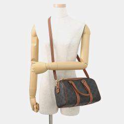 Pre Owned حقيبة سفر سيلين تريومف بيدين جلد بي في سي لون أسمر حجم متوسط