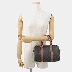 Pre Owned حقيبة سفر سيلين تريومف بيدين جلد بي في سي لون أسمر حجم متوسط