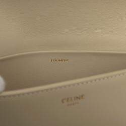 Pre Owned Celine Brown Shiny Calfskin Claude Shoulder Bag
