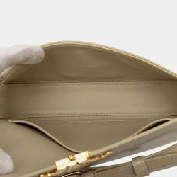 Pre Owned Celine Brown Shiny Calfskin Claude Shoulder Bag