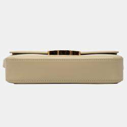 Pre Owned Celine Brown Shiny Calfskin Claude Shoulder Bag