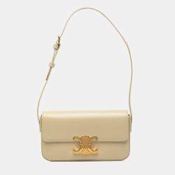 Pre Owned Celine Brown Shiny Calfskin Claude Shoulder Bag