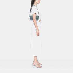 مملوكة مسبقًا حقيبة كتف سيلين كلود جلد العجل لامعة زرقاء