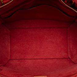 Pre Owned Celine Red Micro Grained Calfskin Belt Bag