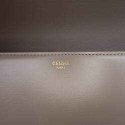 Pre Owned حقيبة سيلين كروس براون كلاسيك جلد عجل لامع تريومف