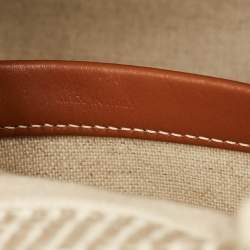 Pre Owned Celine Brown/Grey Cabas Thais Canvas and Leather Small Tote