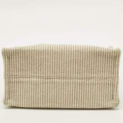 Pre Owned Celine Brown/Grey Cabas Thais Canvas and Leather Small Tote