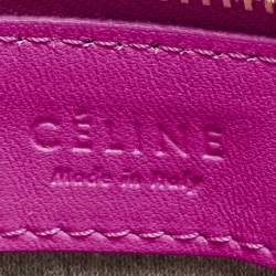 Pre Owned Celine Trio Large Pink Leather Crossbody Bag