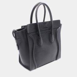 Pre Owned حقيبة يد سيلين لاغيدج جلد عجل ميكرو أسود