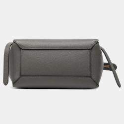 Pre Owned Celine Grey Celine Blue Nano Grained Calfskin Belt Bag