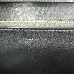 Pre Owned Celine Classic Box Medium Leather Shoulder Bag Black