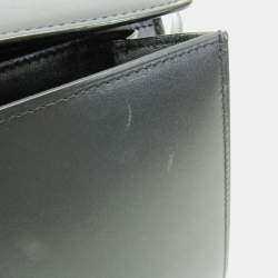 Pre Owned Celine Classic Box Medium Leather Shoulder Bag Black