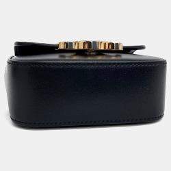 Pre Owned Celine Black Leather Triumph Mini Crossbody Bag