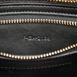 Pre Owned Celine White Micro Tricolor Leather Luggage Tote