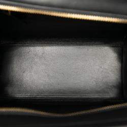 Pre Owned Celine White Micro Tricolor Leather Luggage Tote