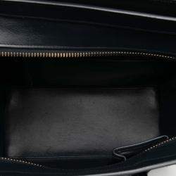 Pre Owned Celine Orange Micro Tricolor Leather Luggage Tote