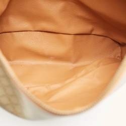 Pre Owned Celine Beige/Tan Macadam Coated Canvas and Leather Shoulder Bag