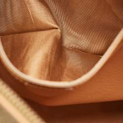 Pre Owned Celine Beige/Tan Macadam Coated Canvas and Leather Shoulder Bag