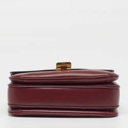 Pre Owned Celine C Medium Burgundy Leather Shoulder Bag