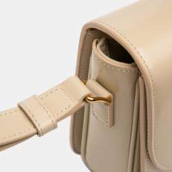 Pre Owned Celine Brown Classique Shiny Calfskin Triomphe Crossbody