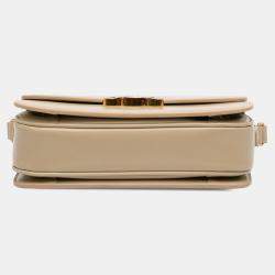 Pre Owned Celine Brown Classique Shiny Calfskin Triomphe Crossbody