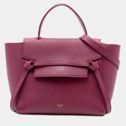 مملوكة مسبقًا Celine Red Micro Grained Calfskin Belt Bag