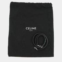 Pre Owned Celine Big Bag Bucket Dark Green Leather Size Nano