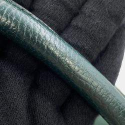 Pre Owned Celine Big Bag Bucket Dark Green Leather Size Nano