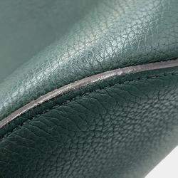 Pre Owned Celine Big Bag Bucket Dark Green Leather Size Nano