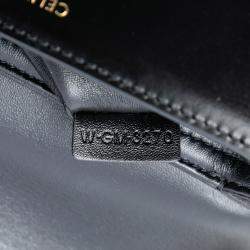 مملوكة مسبقًا Celine Black Teen Shiny Calfskin Triomphe Crossbody