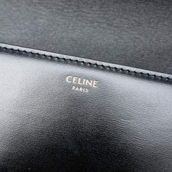 مملوكة مسبقًا Celine Black Teen Shiny Calfskin Triomphe Crossbody