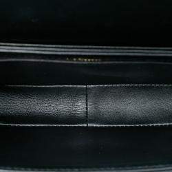 مملوكة مسبقًا Celine Black Teen Shiny Calfskin Triomphe Crossbody