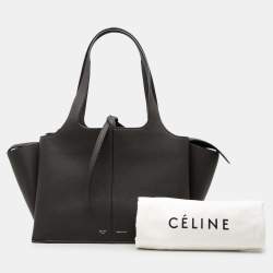 Pre Owned Celine Medium Grained Calfskin Trifold Tote
