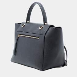 Pre Owned Celine Black Mini Grained Calfskin Belt Bag