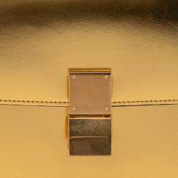 Pre Owned علبة كلاسيك جلد عجل ذهبي وسط سيلين