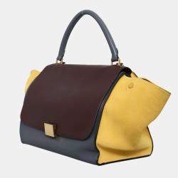 Pre Owned Celine Small Tri-Color Trapeze Bag