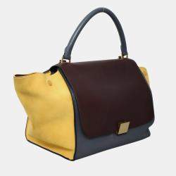 Pre Owned Celine Small Tri-Color Trapeze Bag