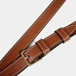 Pre Owned Celine Brown Coated Canvas Folco Bag Medium