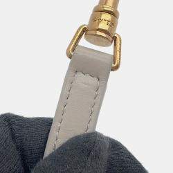 Pre Owned Celine Triomphe 2-Way Mini Bag Light Gray Leather