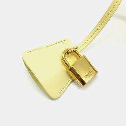 Pre Owned Celine Yellow Leather 16 Sez Bag Small