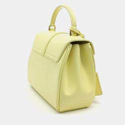 Pre Owned Celine Yellow Leather 16 Sez Bag Small