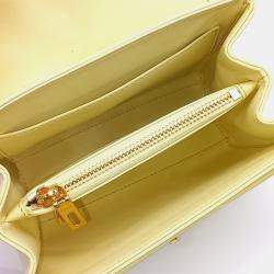 Pre Owned Celine Yellow Leather 16 Sez Bag Small