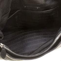 Pre Owned Celine Metallic Black Leather Shoulder Bag